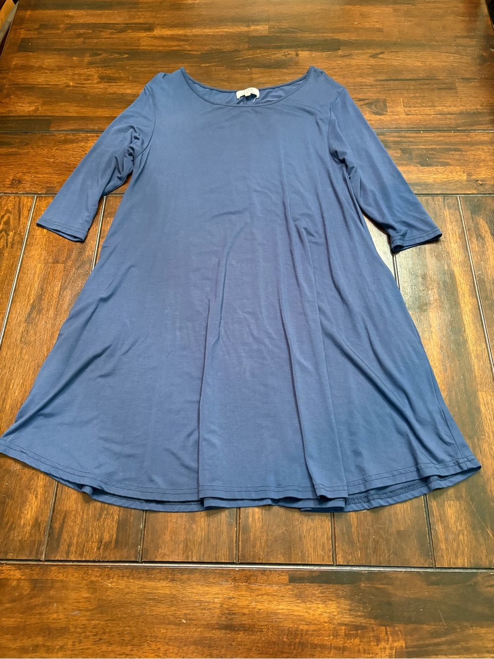 Piko Women’s Blue 3/4 Sleeve Swing Dress / Tunic, Size Small